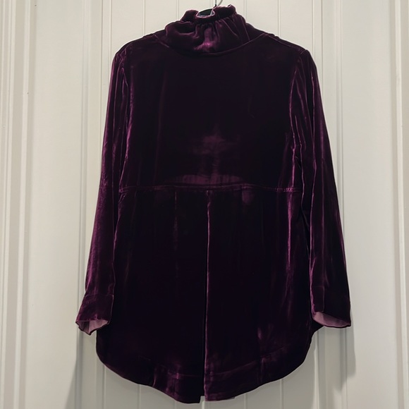 Goody Goody California Sz XL velvet rosette jacket silk Grey Purple flowers - Picture 2 of 7